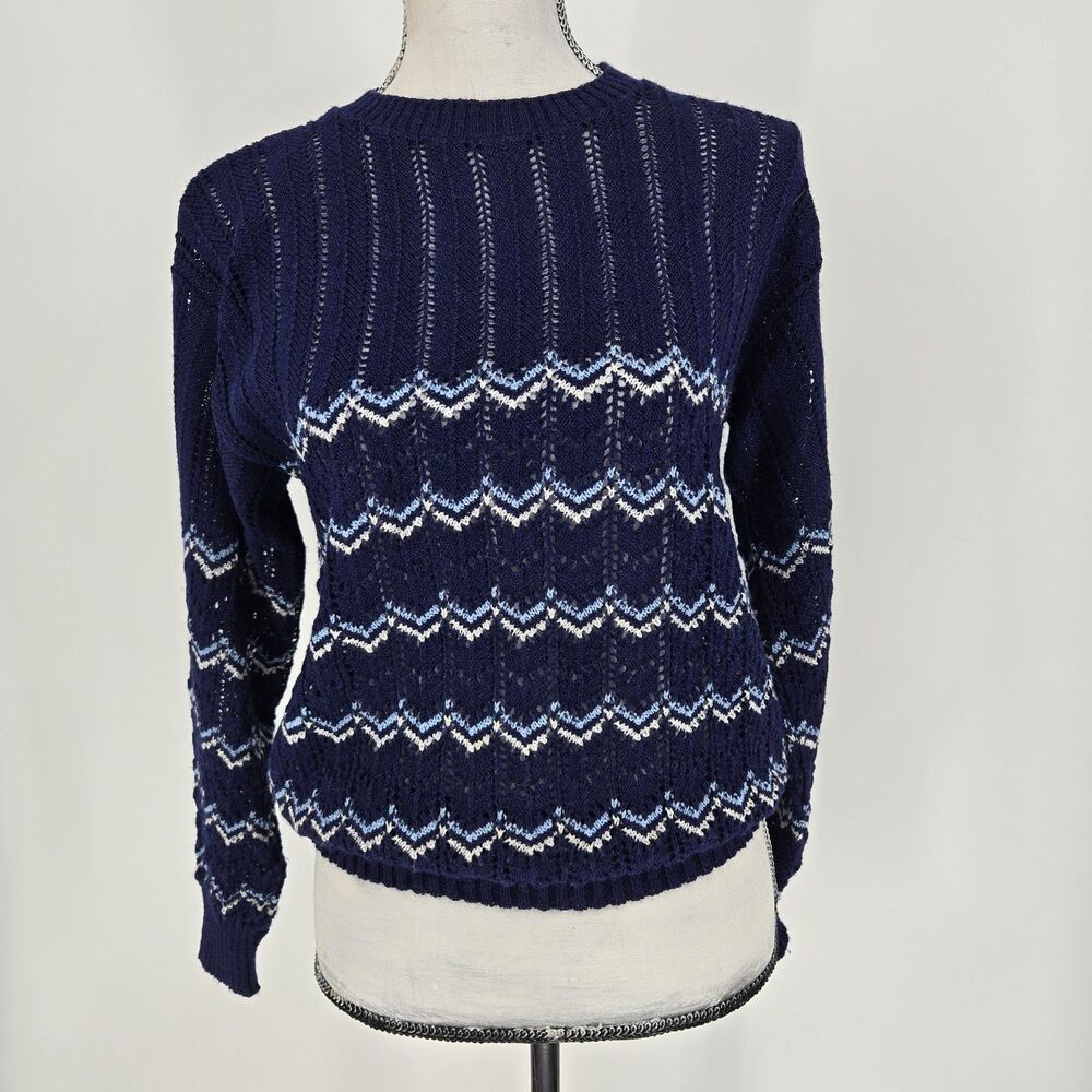 Vintage Billie Jo Loose Knit Chevron Sweater